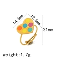 Detail of bohemian gold heart ring with dimensions 21x14.5mm and 1.7g weight - Heart Palette Style (TR4275)