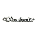 Silver metal pendant charm with Cheerleader text design for DIY jewelry bracelets - Cheerleader Plaque