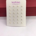 Xuping Jewelry 2mm mini cubic zirconia stud earrings set in 24k gold color finish - 2mm / Six-Claw Round