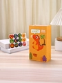 Orange dinosaur gift bag with stickers for children's birthday party packaging - Orange Yellow