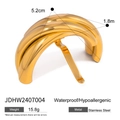 Peine de pelo dorado multicapa en acero inoxidable pulido con una longitud de 5,2 cm - Estilo de Arco de Múltiples Lazos (JDHW2407004) / Dorado