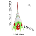 Christmas light-up sequin Grinch gnome with green beard and red body, size 17x9x7cm - White Hat Female Style