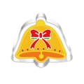 Detail of Christmas bell stainless steel cookie cutter with colorful embossed lining - Bell 7112