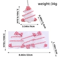 Weiße Filz-Weihnachtsbaumanhänger mit roter Schnur im klaren 3er-Pack Einzelhandelsbox - Y3-34 Weihnachtsbaum-Stil