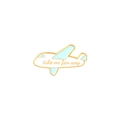 Cartoon light blue airplane enamel brooch with gold take me fan way text for bags - Airplane (XZ4139)