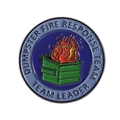 Spilla smaltata Dumpster Fire Response Team Leader con trame colorate a nappe - Motivo Fuoco del Cassonetto (QHXZ3558)