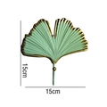 Mini ginkgo leaf wall hook in green and gold finish, 15cm size decorative hanger - Green C (Large Ginkgo)