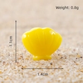 Miniature yellow shell figurine for micro landscape DIY, size 1.4x1.1cm, weight 0.8g - Shell
