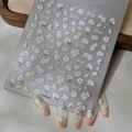 Autocollants à ongles autocollants marguerite avec motifs floraux 3D pour manucure - Style Petite Marguerite Et Fleurs Printanières (FEB-911)