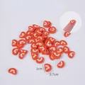 Detailed tomato shape polymer clay slices for DIY crafts and slime making accessory - 1cm Tomato Slice / 500g/Pack
