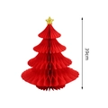 Red 39cm honeycomb paper Christmas tree tabletop ornament with gold star topper - Pine & Cypress Christmas Tree / 39cm / Red