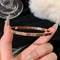 【9】rose Gold - Ten Diamond Bangle (4mm)