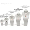 Portrait necklace bust display stands in five sizes with brushed leather finish - Extra Small 8.5*14cm / White Brushed PU