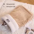 Sacco a pelo beige a righe per gatti con morbida fodera in peluche fino a 6kg - M (Fino a 3kg) / Marrone