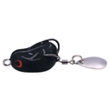 Soft body black hollow frog lure with silver metal spinner blades and sharp double hooks - New Black (2.5cm-2.9g)