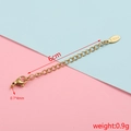Golden 6cm stainless steel extension chain with lobster clasp and S.steel tag detail - Gold 4#
