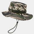 Detail of woodland camouflage boonie hat with metal eyelets and adjustable chin strap - M (56-58cm) / Woodland Dry Leaf Camouflage (13#)