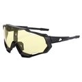 Men's cycling sunglasses with black frame and vibrant yellow lenses for wind protection - Black Frame Yellow Lens