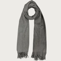 Écharpe élégante grise en cachemire synthétique avec franges et texture douce - 70*200cm / Gris Chiné Clair