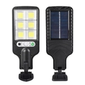 Solar powered street light with 6 COB LED panels and motion sensor in black - 616B 6COB (No Remote)