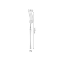 Silver 304 stainless steel dessert fork with 14.5cm length and 18g weight specifications - Silver (Three-prong Fork)