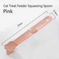 Pink cat strip squeezer spoon with cute bear design and 25cm ergonomic handle - 25x6.5cm / Bear Head Pink