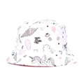 Kids white cotton bucket hat with unicorn, rainbow, and sweet ice cream prints - 51-52CM(2-4 Years Old) / Unicorn Ice Cream