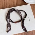 Girocollo vintage in tessuto con perle in legno marrone scuro e ciondolo a cuore - 5# Collana-Caffè