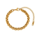 Bracelet chaîne torsadée 6mm en finition or 18 carats avec fermoir homard sûr - Bracelet
