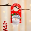 Christmas door handle hanger with plush Santa Claus and Feliz Navidad text decoration - Santa Claus
