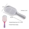 Moule en silicone pour brosse à cheveux chat et cœur pour bricolage en résine - Moule à grand peigne ovale
