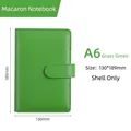 A6 Macaron binder notebook cover in grass green faux leather with buckle closure - A6 Casing / A6 - Grass Green (outer Shell Only)