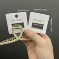 Golden hair claw clip with white faux pearls and geometric design, 5.4cm size - Approximately 100 Kp771 Plastic Cards
