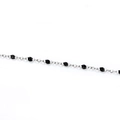 Catena in acciaio argento con perle ovali nere per creazione gioielli fai da te - Nero