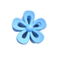 Light blue matte flower hair claw clip with five petals for elegant hairstyling - 7cm Hollow Flower Claw / Sky Blue