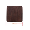 Square dark walnut wood coaster 10x10cm with rounded edges for tea and heat insulation - Black Walnut Square Flat 10cm