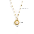 Dettaglio della collana solare in acciaio inossidabile 316L placcato oro 14k con 41+5cm - Raggi di sole minimalisti