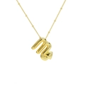 Golden Scorpio zodiac pendant necklace with a polished balloon style finish - Scorpio