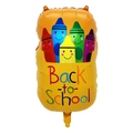 Colorful crayon pencil-shaped aluminum foil balloon for back to school classroom decoration - Large Yellow Crayon Box Shape