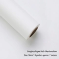 Waterproof matte marshmallow white floral wrapping paper roll 58cm x 7m for flower shop - Roll (58cm*7m) / Marshmallow