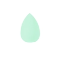 Mint green teardrop makeup sponge for wet and dry application on a white background - Green