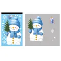 Christmas snowman and candle static stickers window decal dimensions sheet 20x30cm - BQ560-Snowman with Candle