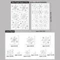 Silver snowflake window stickers for Christmas, set of two 20x30cm metallic sheets - Silver Snowflake