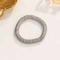 Chic silver titanium steel twisted bangle bracelet with elegant spiral cable design - Silver Style 2 (02钢色)