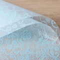Light blue waterproof flower wrapping paper with elegant white lace patterns - Flower Love 20 Sheets / 56*56cm/Sheet / Moonlight Blue