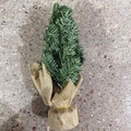 Mini grüner künstlicher Weihnachtsbaum mit Jutebasis-Dekoration für den Schreibtisch - 40CM