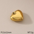 Polished golden heart pendant in stainless steel with 11x11mm size and 2g weight details - Mini Heart (KLJ2567-Z)