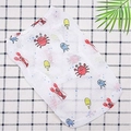 Breathable summer pet vest featuring colorful cartoon crab and lobster prints on white cotton - Undersea World