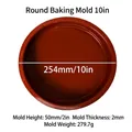 Rostbraune 10-Zoll Silikon-Backform rund mit 254 mm Durchmesser und 50 mm Höhe - Runde Kuchenform 10 Zoll Kaffeebraun