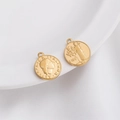 Anhänger aus 14K vergoldetem Titanstahl mit italienischem Lira-Münzdesign und Königinnenprofil - 9# Italienische Lira Münze (15mmx18mm)
